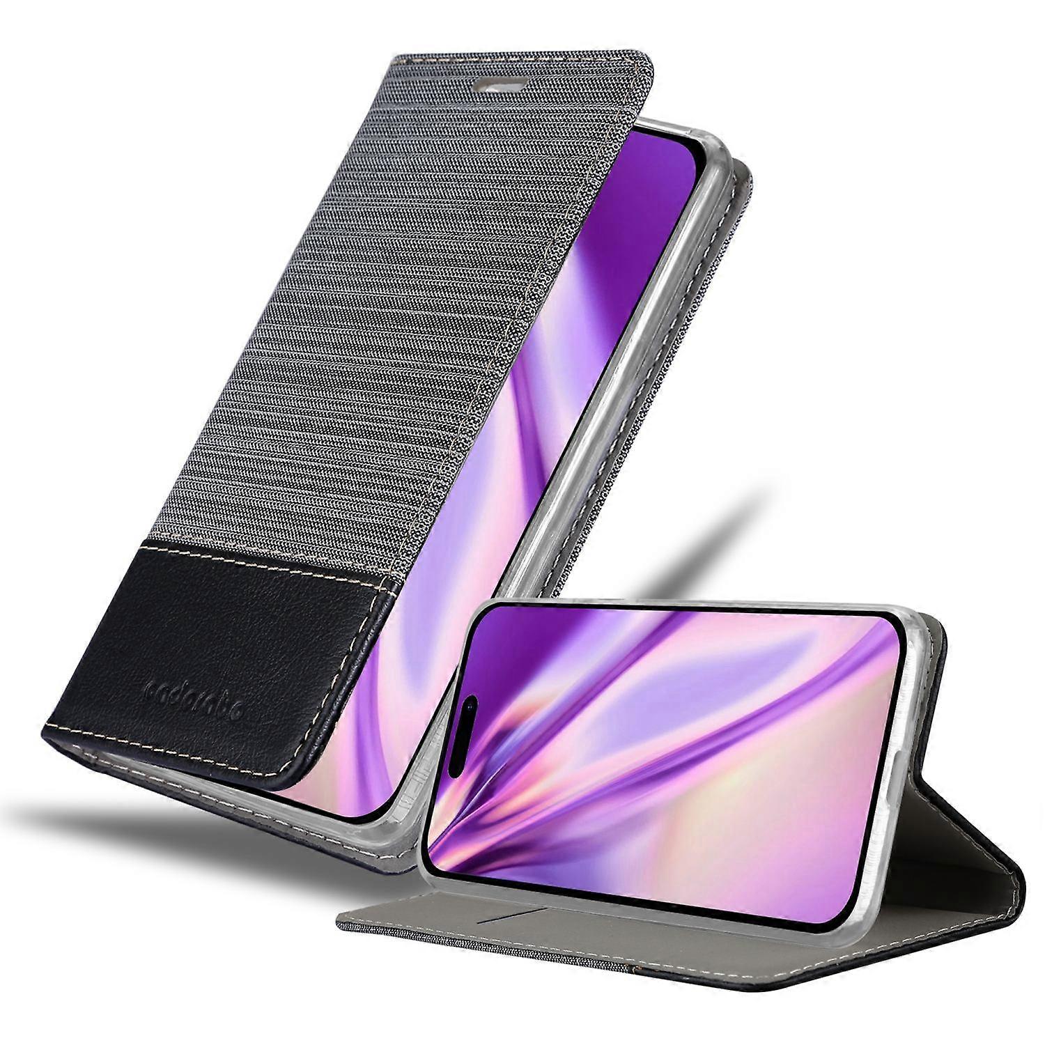 아이폰 14 프로 보호 케이스 - 데님 디자인, 스탠드 기능 포함