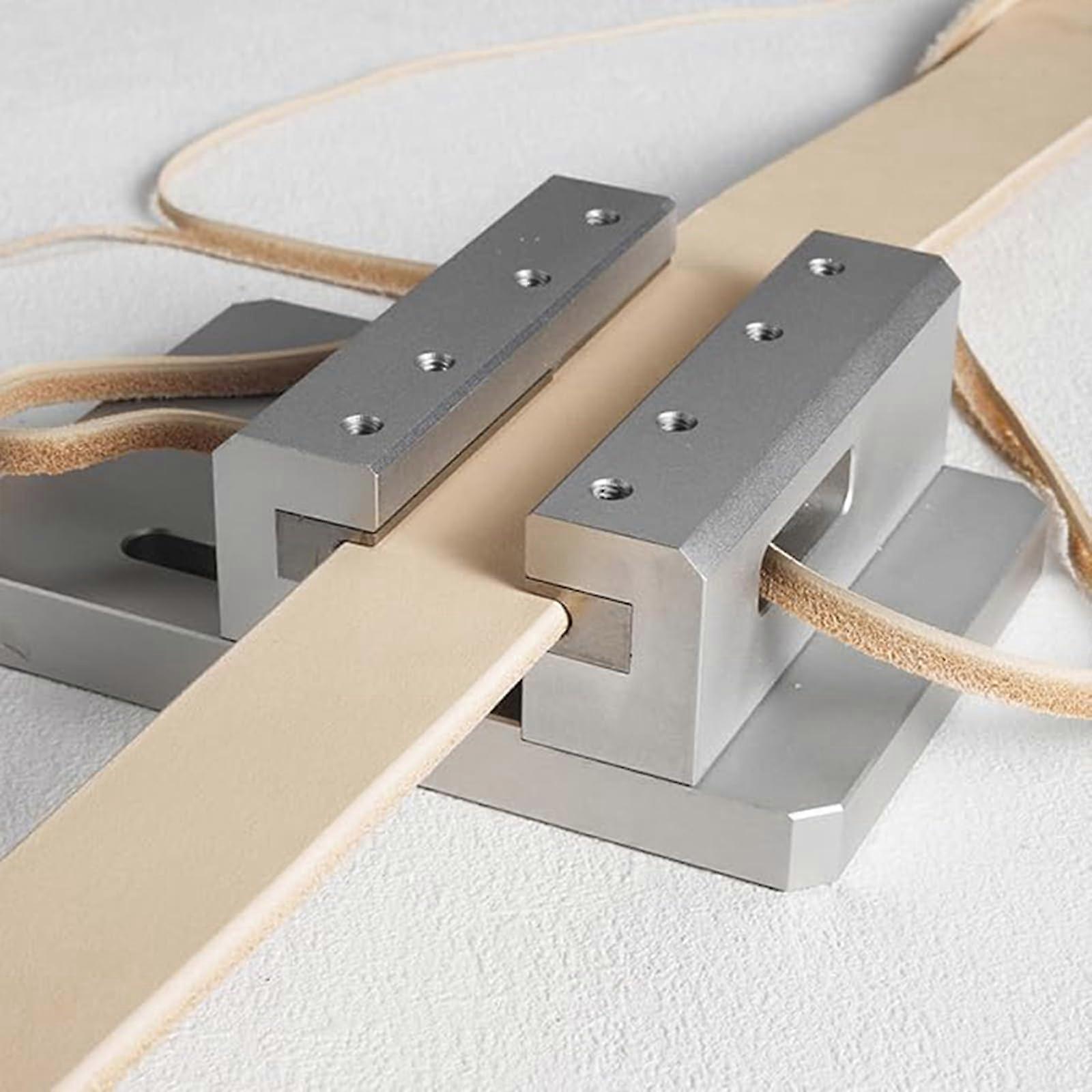 Leather Edge Beveler Tool with Sharp Safety Cutter and Scale, Adjustable for DIY Vegetable Tanned Leather