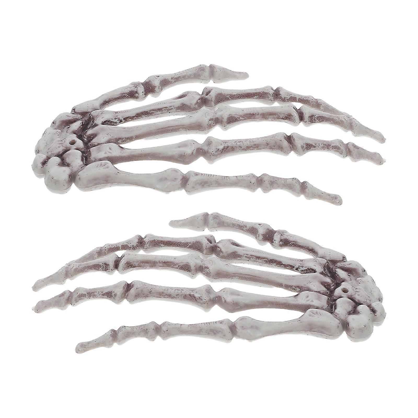 Halloween Skeleton Hand Bone Scary Skeleton Decorations Plastic 1Pair