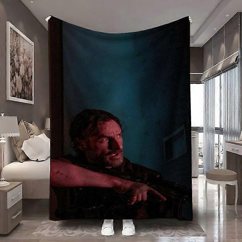 Andrew Lincoln Battle Print Flannel Throw Blanket