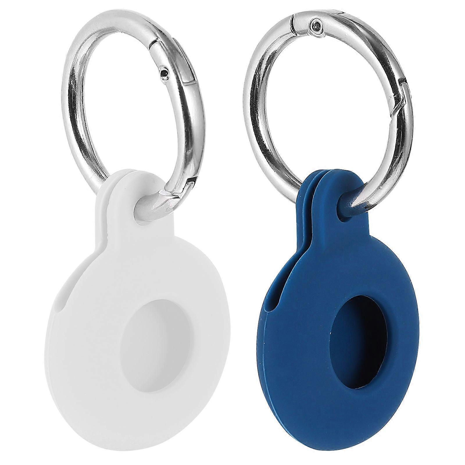 2Pcs Silicone Sleeve Item Finder Case with Keyring Compatible with Airtags
