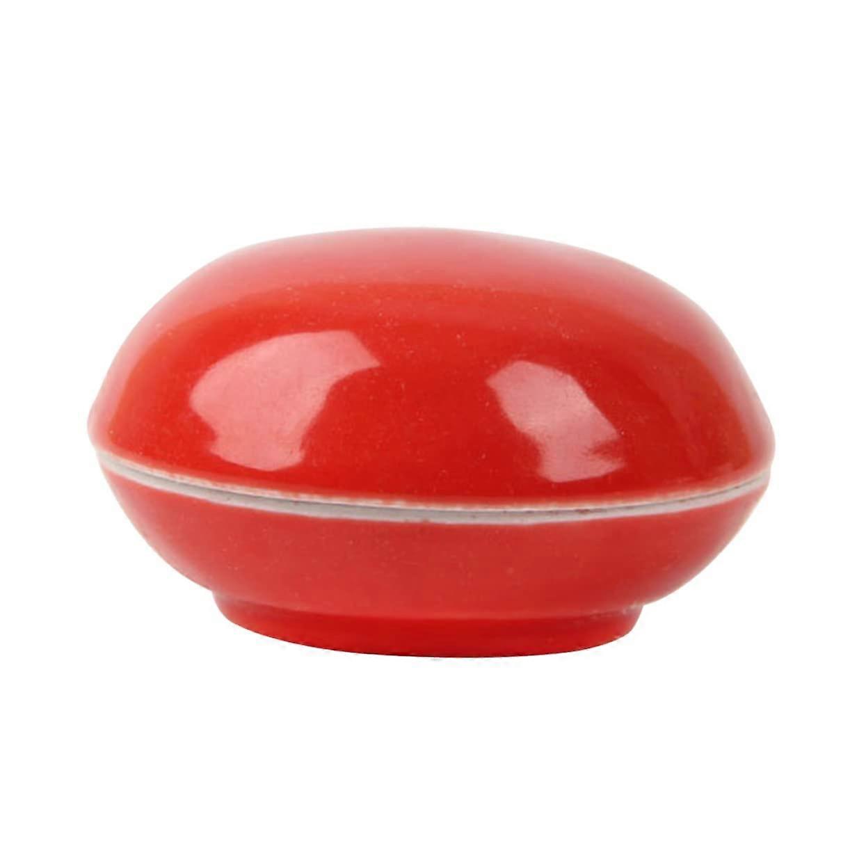 Chinese Calligraphy Ink Pad Porcelain Red Ink Paste Box with Dustproof Lid and Ink Preservation Function