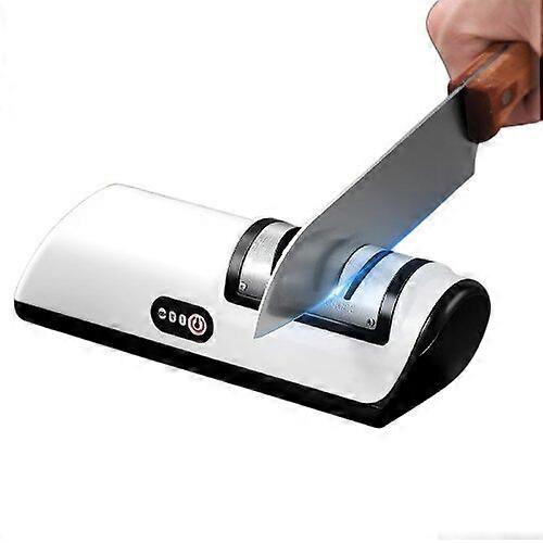 Electric Knife Sharpener, Dual Speed Automatic Sharpening, USB Charging, Kitchen Knife and Scissors Sharpener