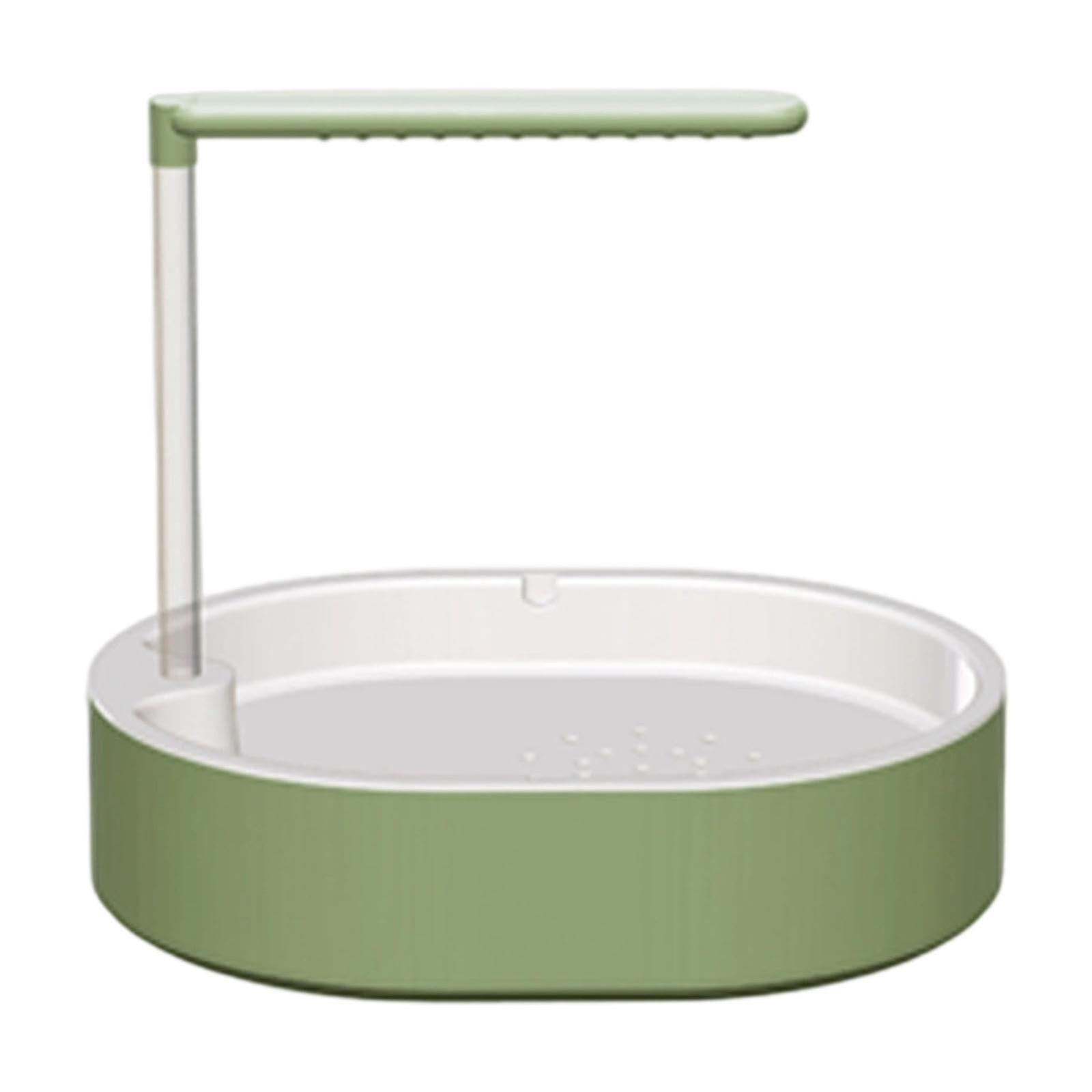 Parrot Bird Bath with Automatic Rainfall Shower, Adjustable Water Flow, PP Box for Medium Parrots Green