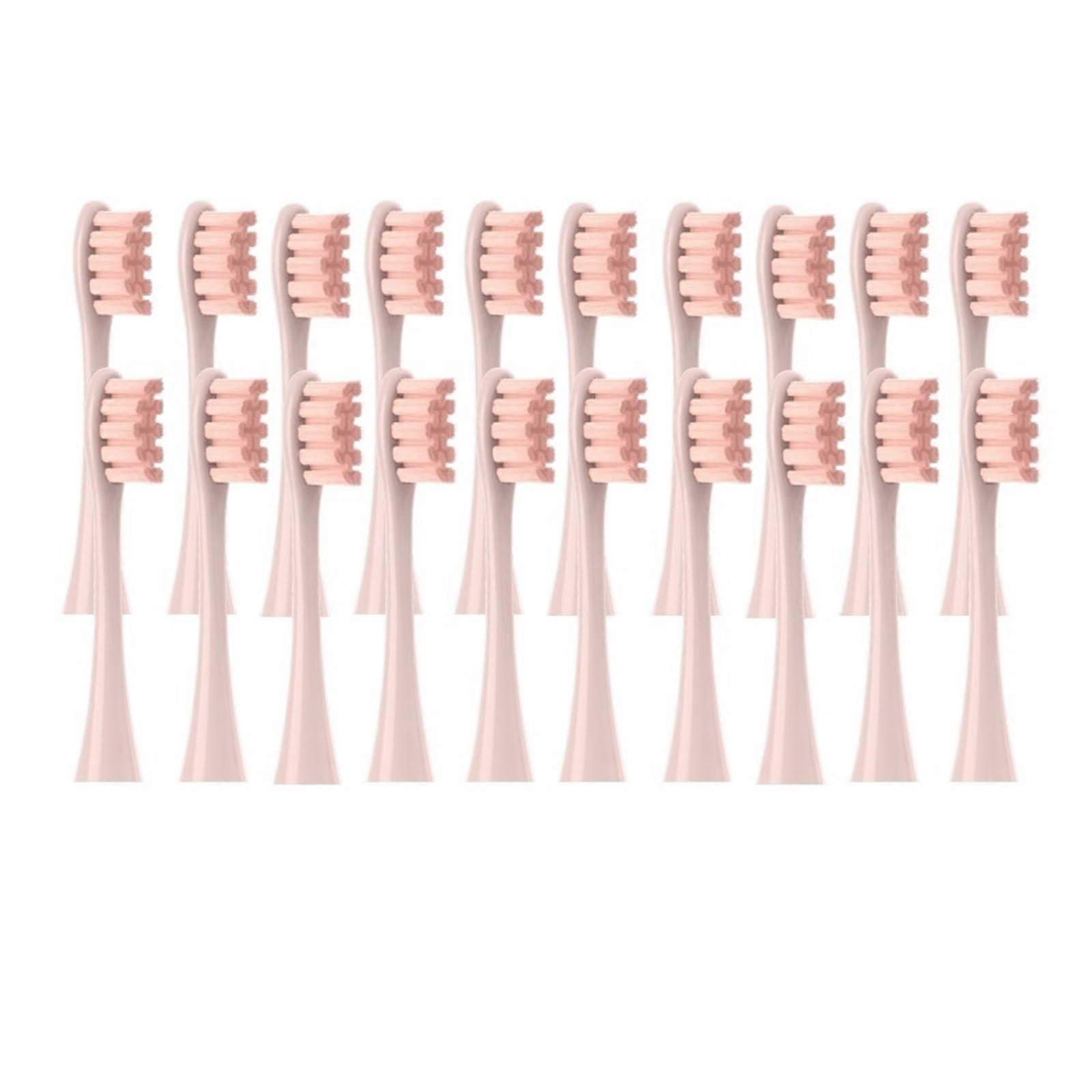 20 Pack Pink Replacement Brush Heads Compatible with Oclean Electric Toothbrush Models, Soft Bristles