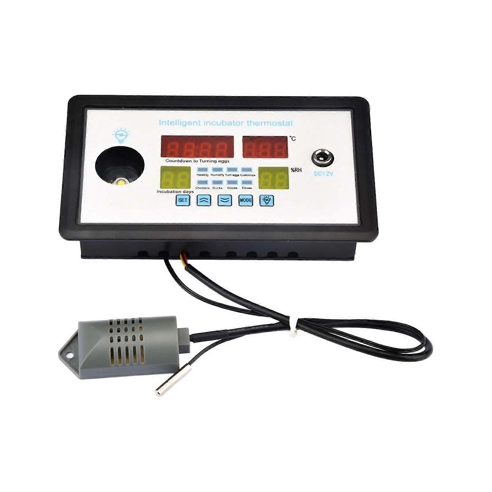 Egg Incubator Controller with FourScreen Display, Automatic Temp Humidity Control, DC 12V