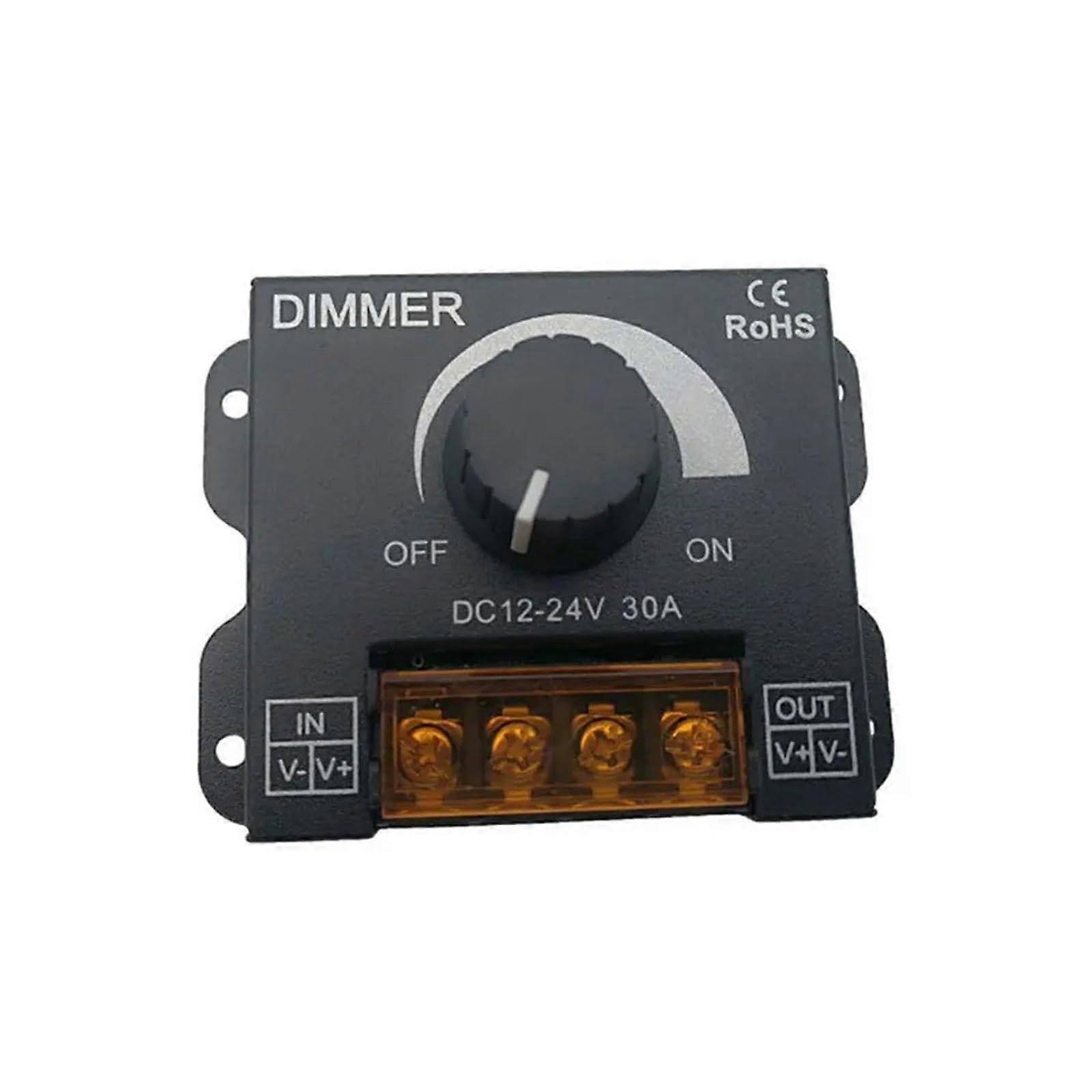 LED Dimmer Switch 12V24V 30A 360W Controller for LED Strip Lights Adjustable Brightness