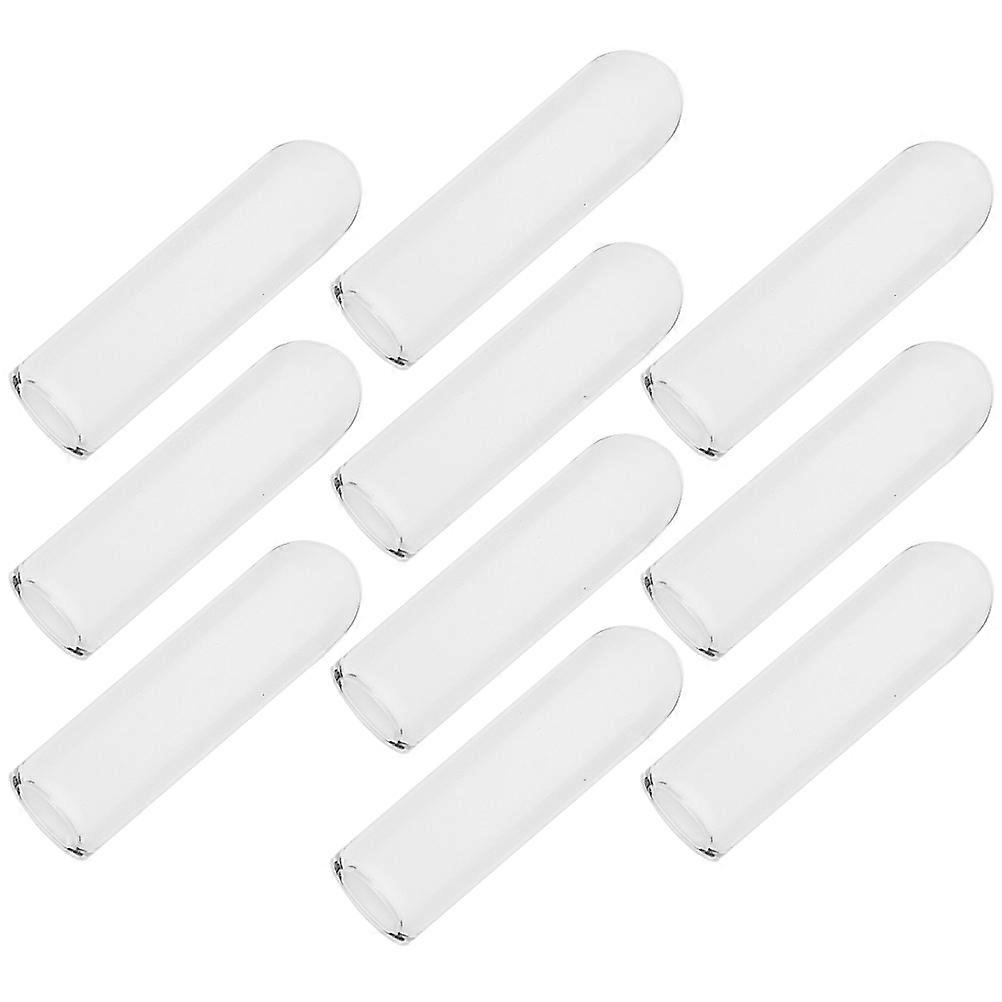 Reusable Glass Straw Tips Covers Transparent Straw Covers for Kitchen Use 10Pcs