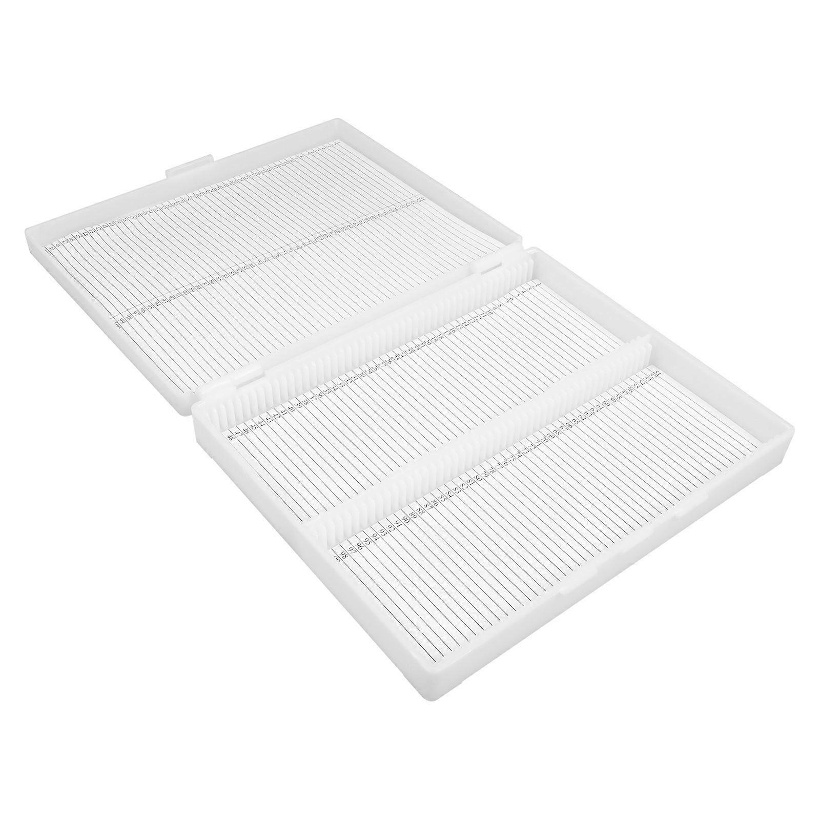 Microscope for Storage Use Plastic 5Pcs Holds 100 Slides White