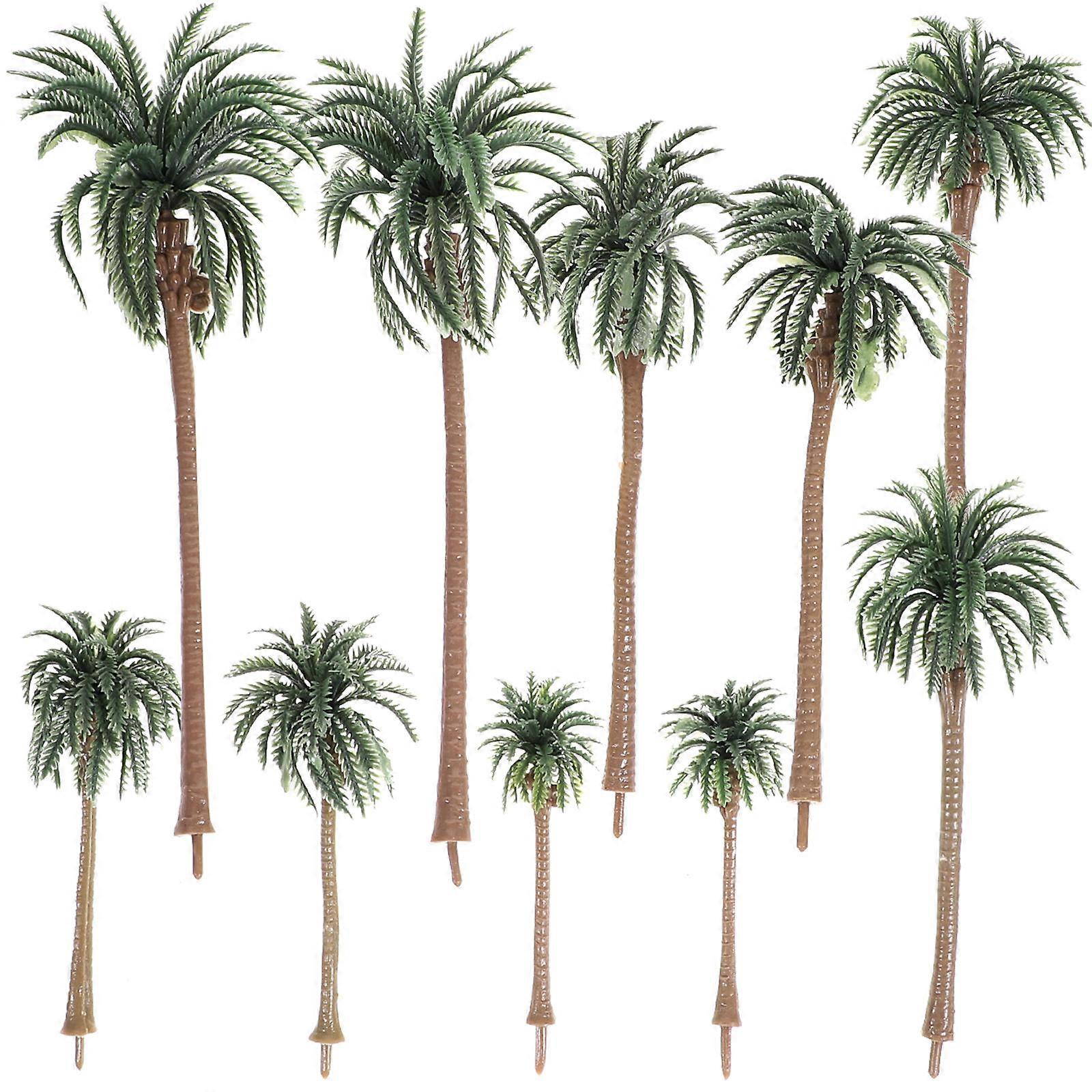 Palm Tree Model for DIY Handmade Material with 10Pcs Green Trees