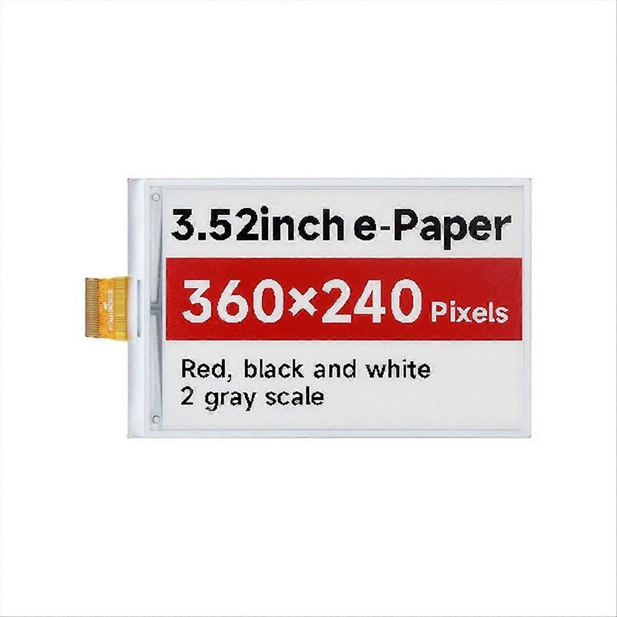 3.52 polegadas E-Paper Vermelho Preto Branco Display, 360 x 240, Interface SPI
