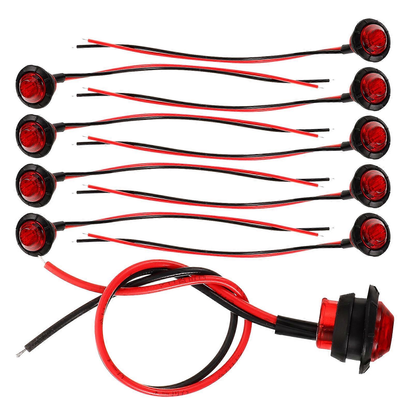 Trailer Side Marker Lights for Warning 10Pcs Red Indicator Light