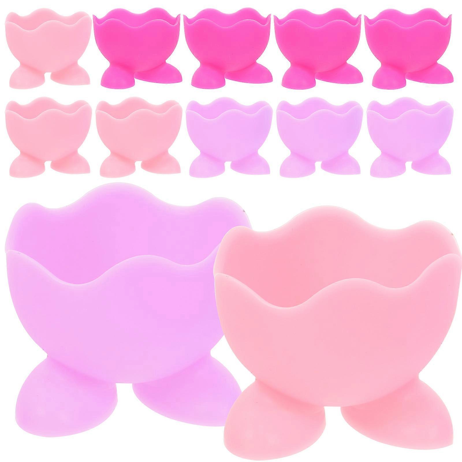 Egg Holders Silicone Boiled Egg Serving Cups for Kitchen Use 12Pcs