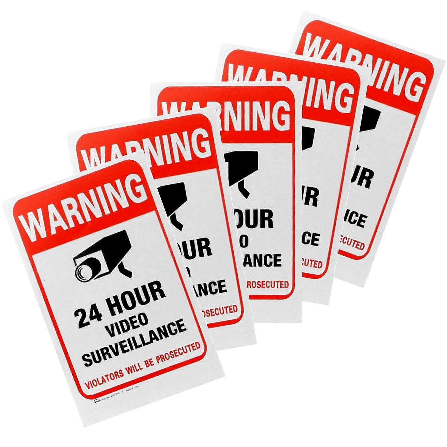 5x Decals for Camera Surveillance - Stickers