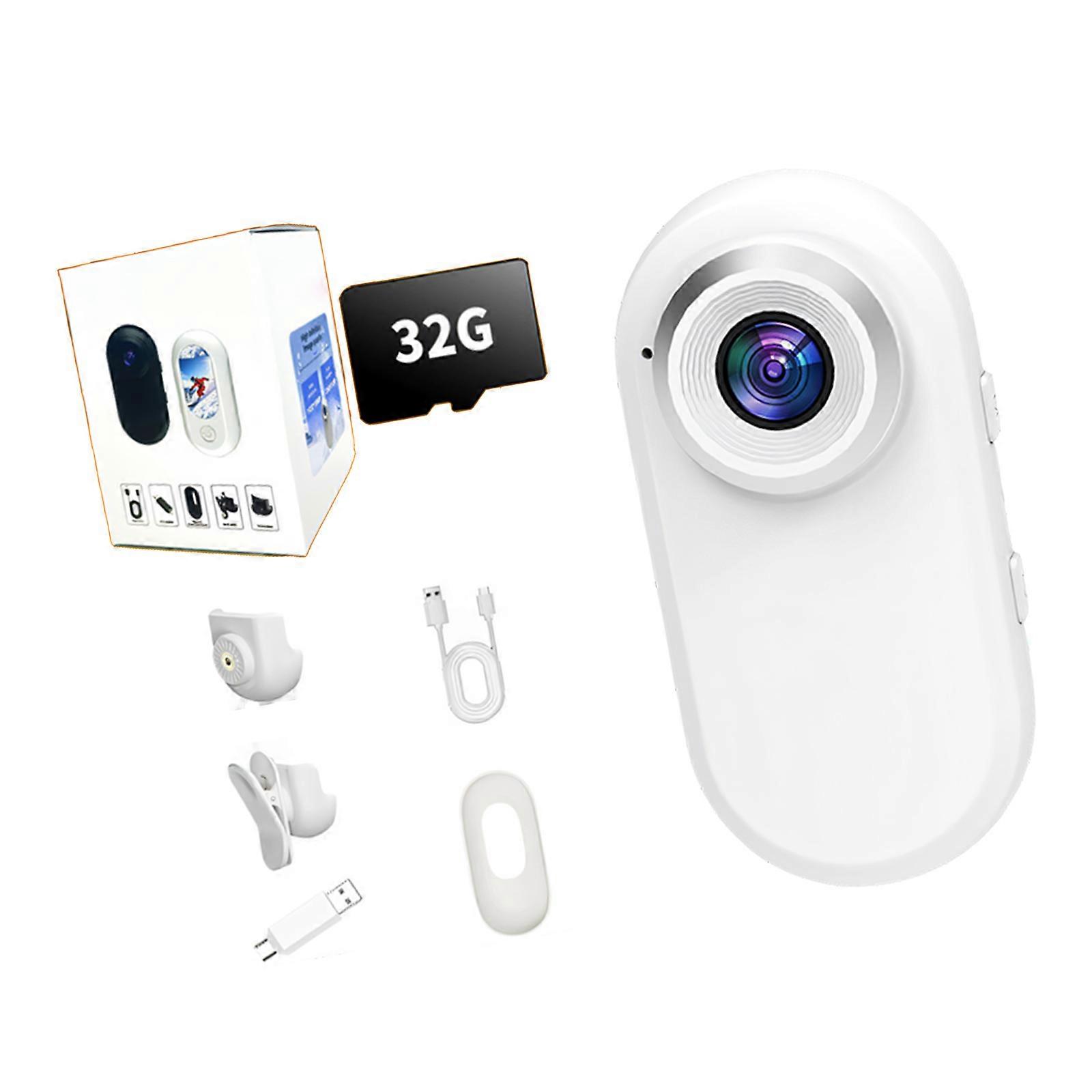 Tiny Wearable Visual Recording Unit With Clear 1080P Content And Easy Controls Created For Regular Documentation  White