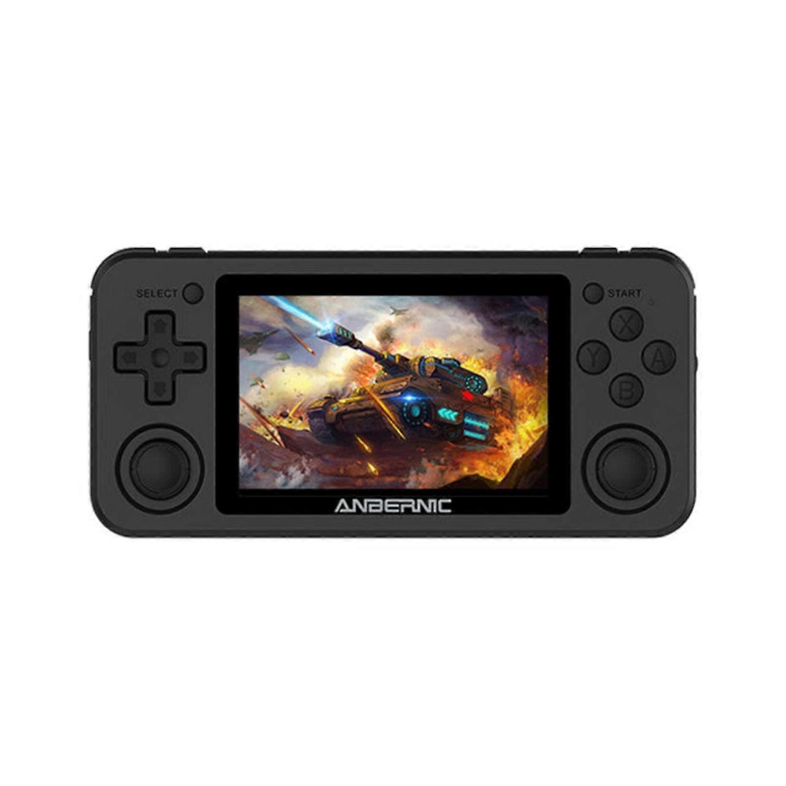 Retro Handheld Game Console 3.5 Inch Display Black Open Source Gaming with Vibration Feedback
