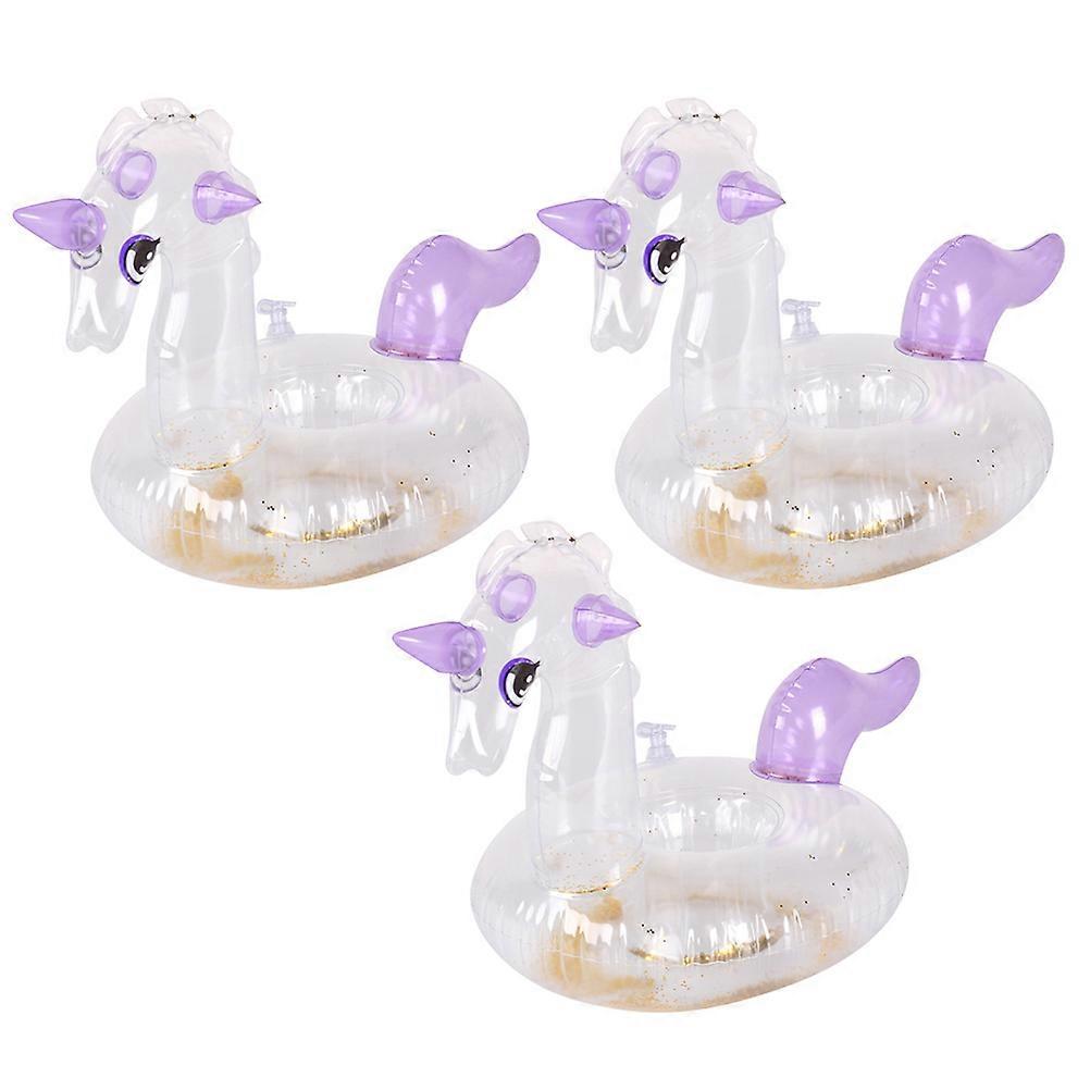 Inflatable Coaster Shape for Drink Cups 3Pcs PVC Assorted Color