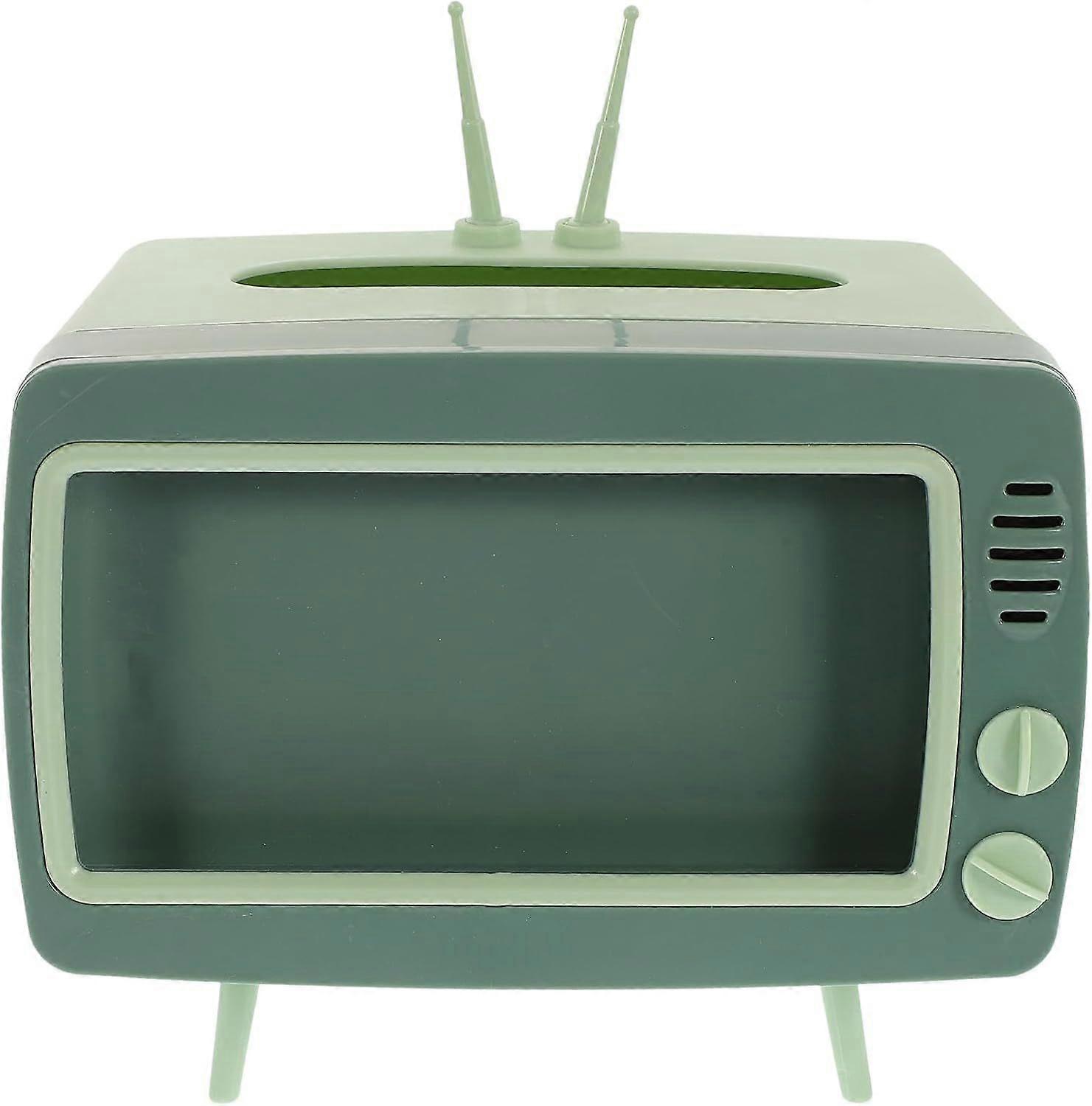 Creative Tv Shaped Tissue Box Holder with Storage Cute