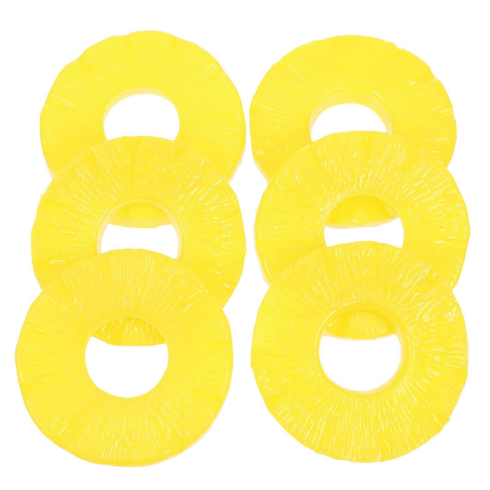 Plastic Artificial Pineapple Slices for Decor Artificial Pineapple Slices 6Pcs