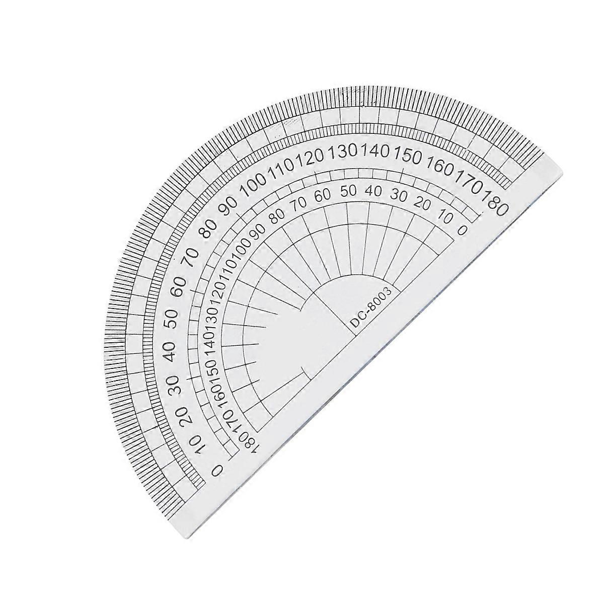 Protractor Plastic Protractor for Angle Measurement 36Pcs Clear Math Tool