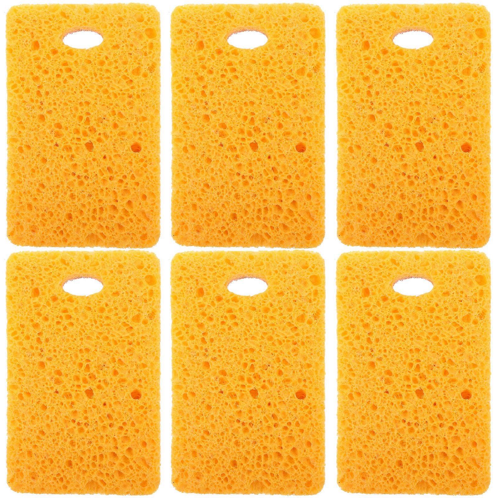 Kitchen Swordgrass Cleaning Sponge for Cleaning 6Pcs Convenient Wok Sponge
