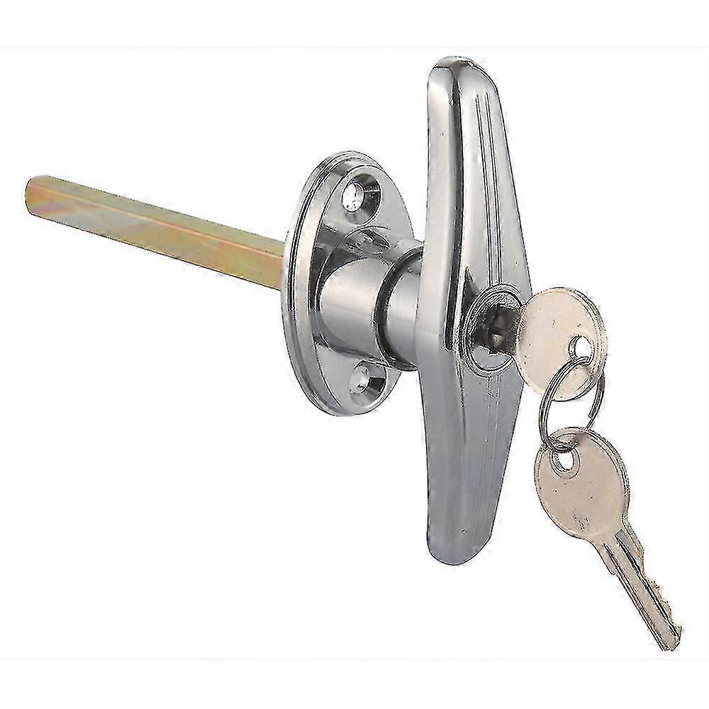 Garage Door Keyed T-Handle Lock Kit Universal Replacement Hardware Locking