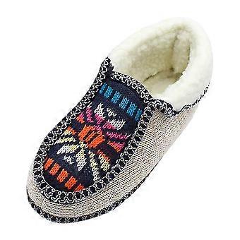 Men's And Women's Knitted Flowers Plus Velvet Thick Warm Casual Shoes Leisure Warm Cotton Shoes Men's Women Knitted