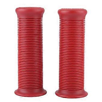 Paar 1 inch 25 mm / 1,1 inch 28 mm universele motorfiets vintage TPU-handvatten, rood