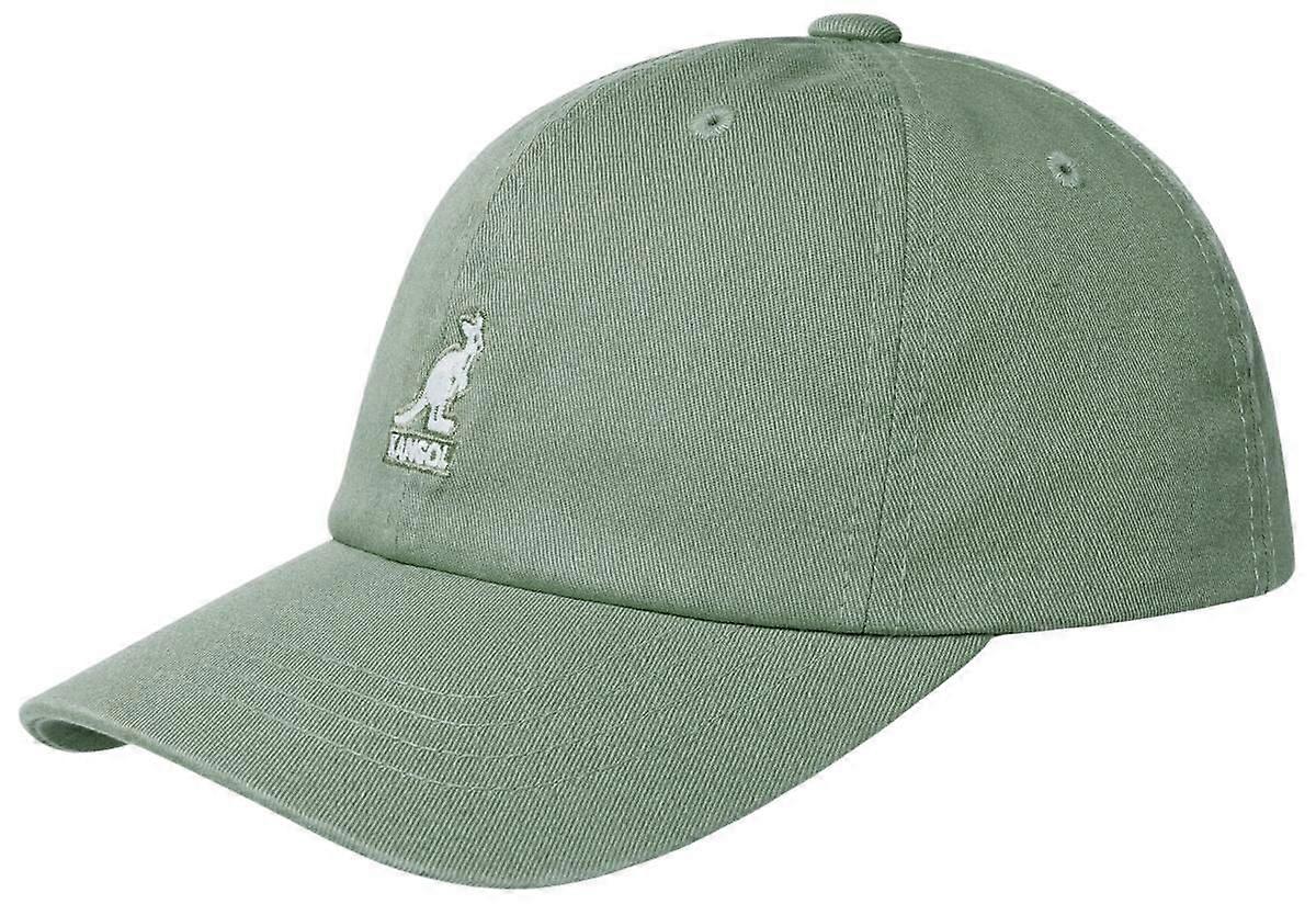 Kangol Washed Baseball Cap - Oil Green
