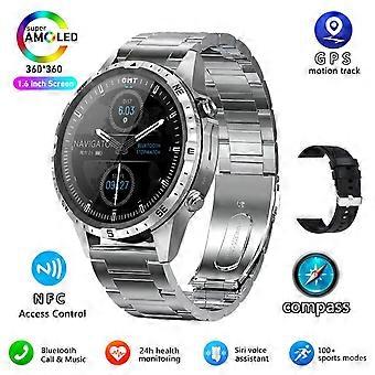 Outdoors Compass Smart Watch Adult GPS Tracker 5keys 1.6 Inch 360*360 HD Screen Bluetooth Call SmartWatch For Android IOS