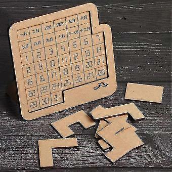 Wooden Daily Calendar Puzzle Calendar Play Display Date Jigsaw Game Kids Toy Gift