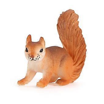 Realistic Squirrel Figurine, PVC Woodland Animal Model  Detailed Forest Squirrel Figure for Kids, Collectors, and Decorations  Miniature Forest Animal
