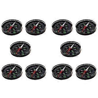 10pcs 40mm clair rempli de liquide boussole de camping randonnée en plein air scouts kit