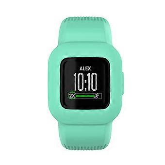 Solid Color Replacement Silicone Watch Band Wrist Strap for Garmin Vivofit jr 3,Size: S