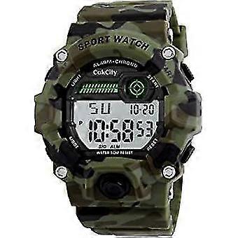 Montre de sport Led, montre numérique étanche avec alarme lumineuse à bande de silicone