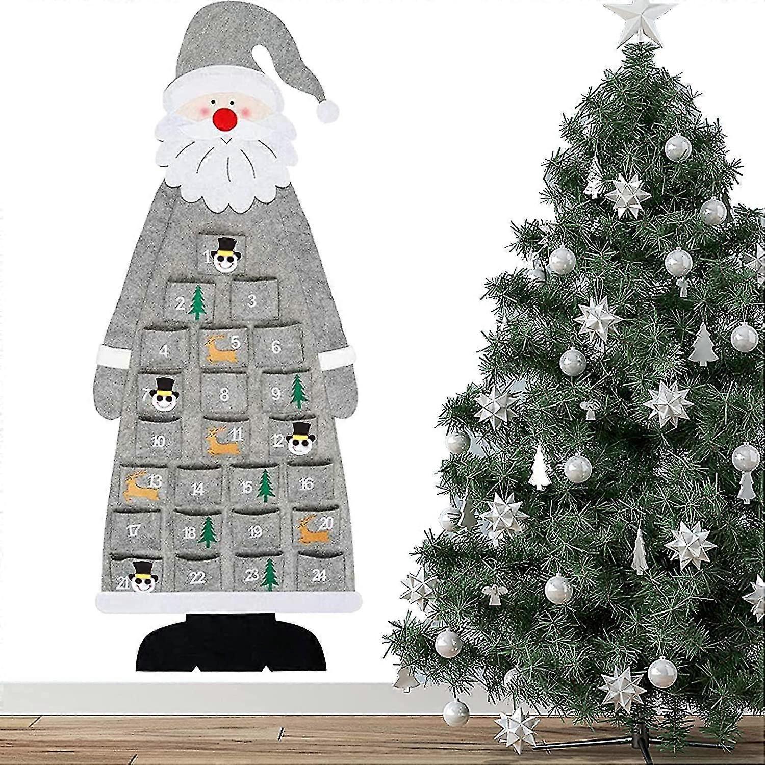 Santa Shaped Advent Calendargrey