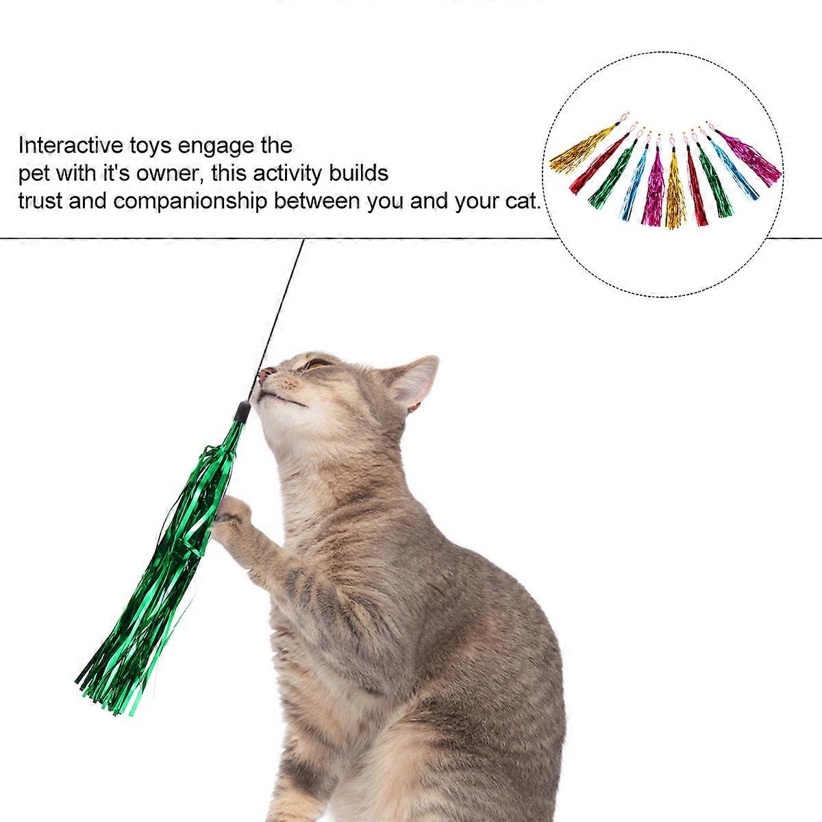Cat Teaser Replacement Heads for Teasing Cat Interactive Toy 10Pcs Refills
