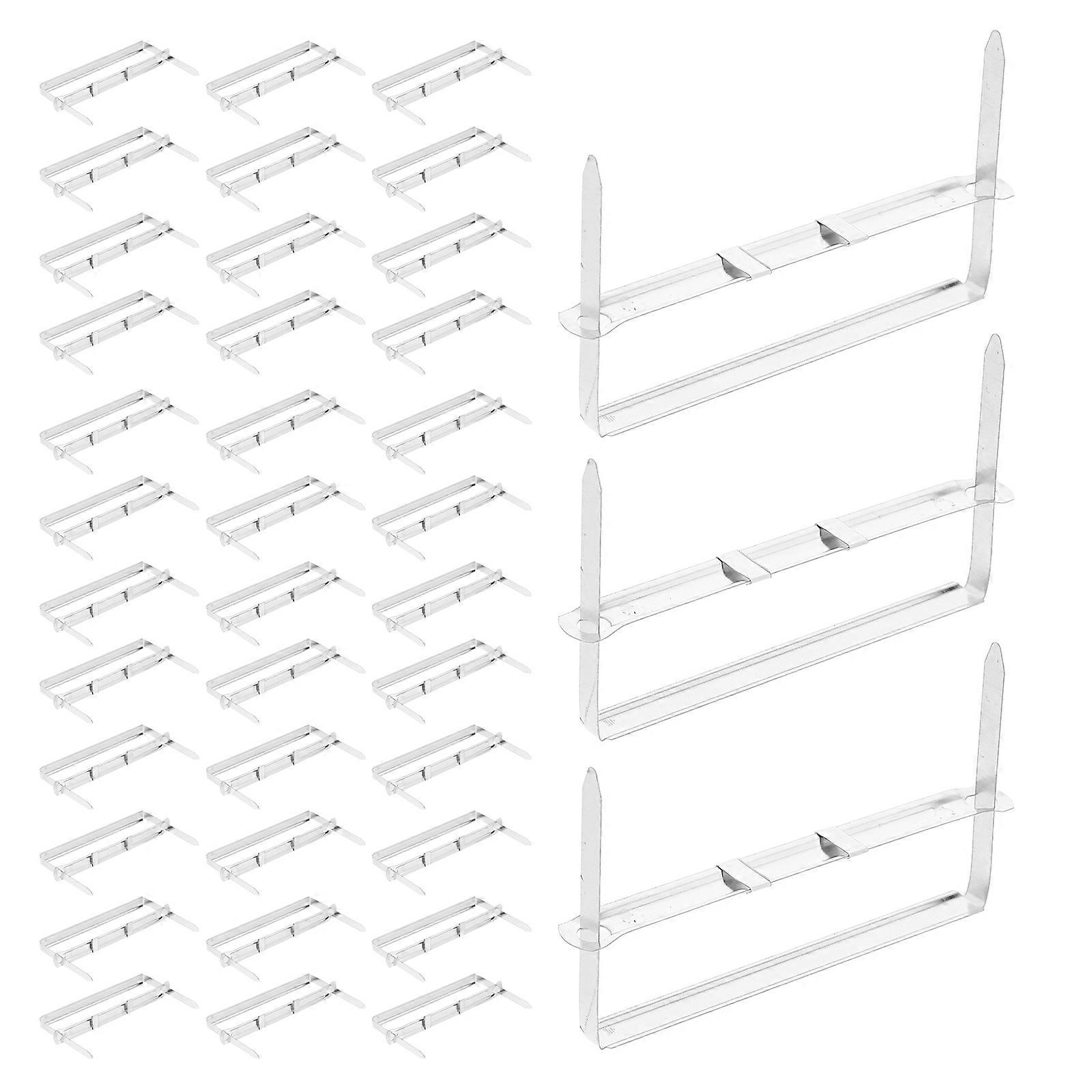 100Pcs Bookbinding Clips Practical Bookbinding Clips Strips 8cm Plastic Bookbinding Clips (Silver)