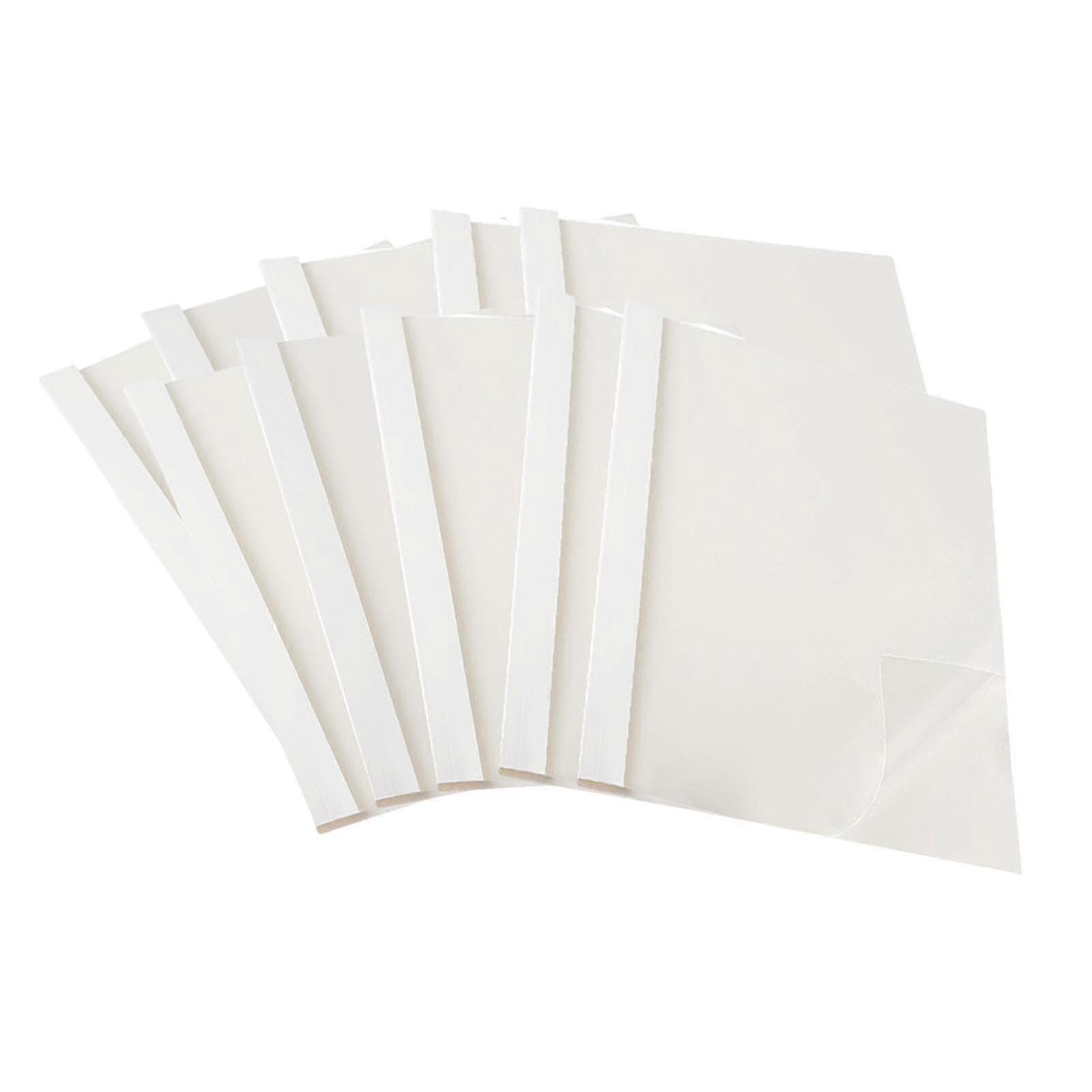 A4 Thermal Binding Covers, 10 Pack Transparent Front Paper Back Document Binding Covers for Reports Proposals School Projects