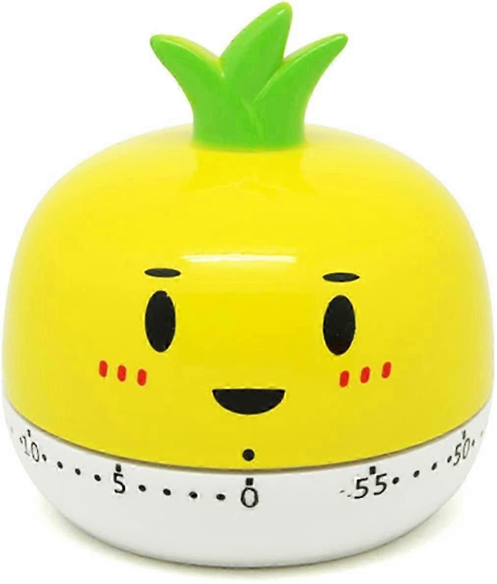 Cute Kitchen Timer Cartoon Kitchen Timer Plastic Cooking Timer Mechanical Kitchen Timer with Countdown Pineapple Shape Kitchen Timer N