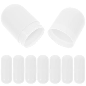 White Mini Empty Lipstick Tubes for Storage 40Pcs Fillable Plastic Capsules
