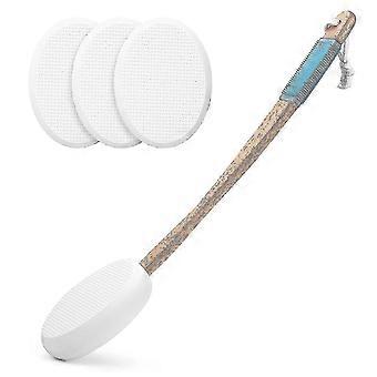 Long Handle Back Lotion Applicator with 4 Replaceable Pads, Moisturizer for Back XC