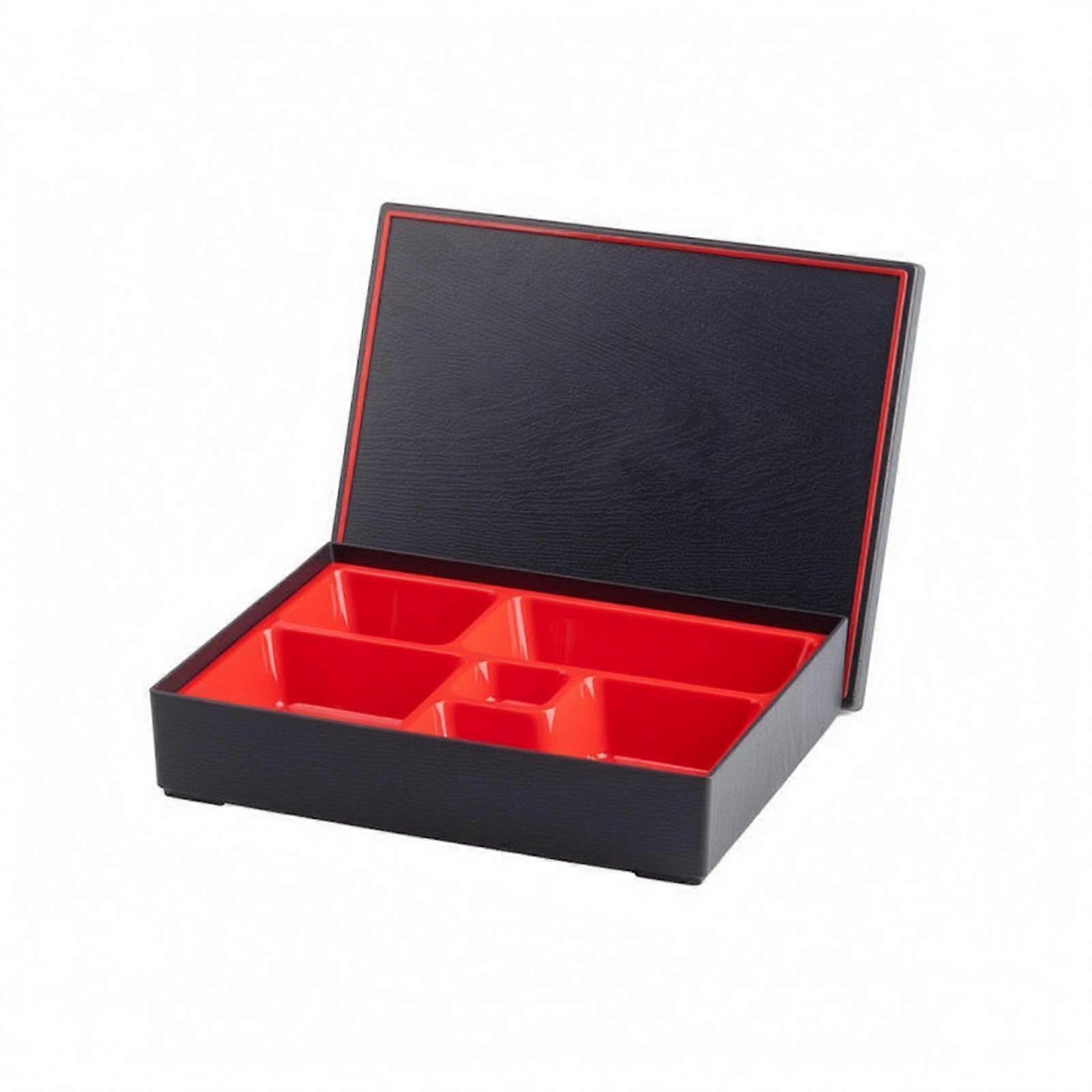 Five-Compartment Bento Box Snug Lid Rectangular Bento Lunch Box Reusable Meal