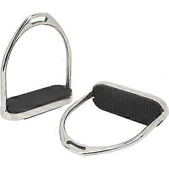 Saddle Stirrup Professional Lightweight Stainless Steel English Saddle Stirrup, Riding Stirrup, Equestrian Saddle With Anti-slip Pad (silver) (2pcs)