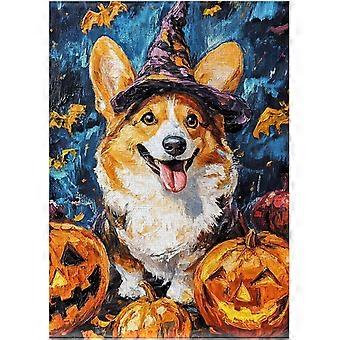 Halloween Pembroke Welsh Corgi Jigsaw Puzzle - Pet Pumpkin Costume Portrait for Pembroke Welsh Corgi Owner SQZ965