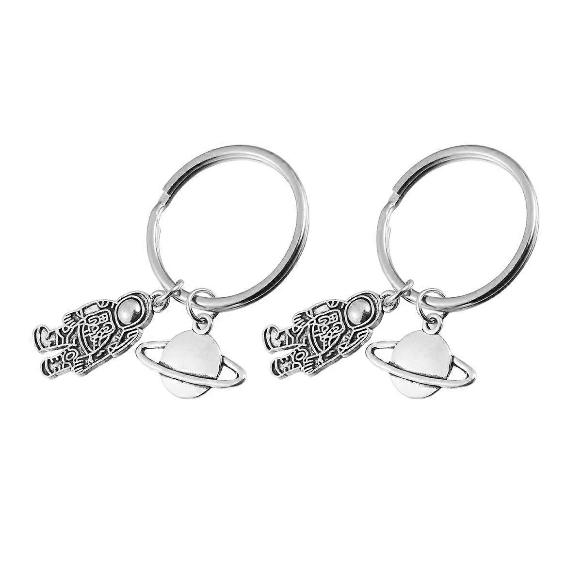 Astronaut Key Ring Creative Design for Decoration 2Pcs Keychain