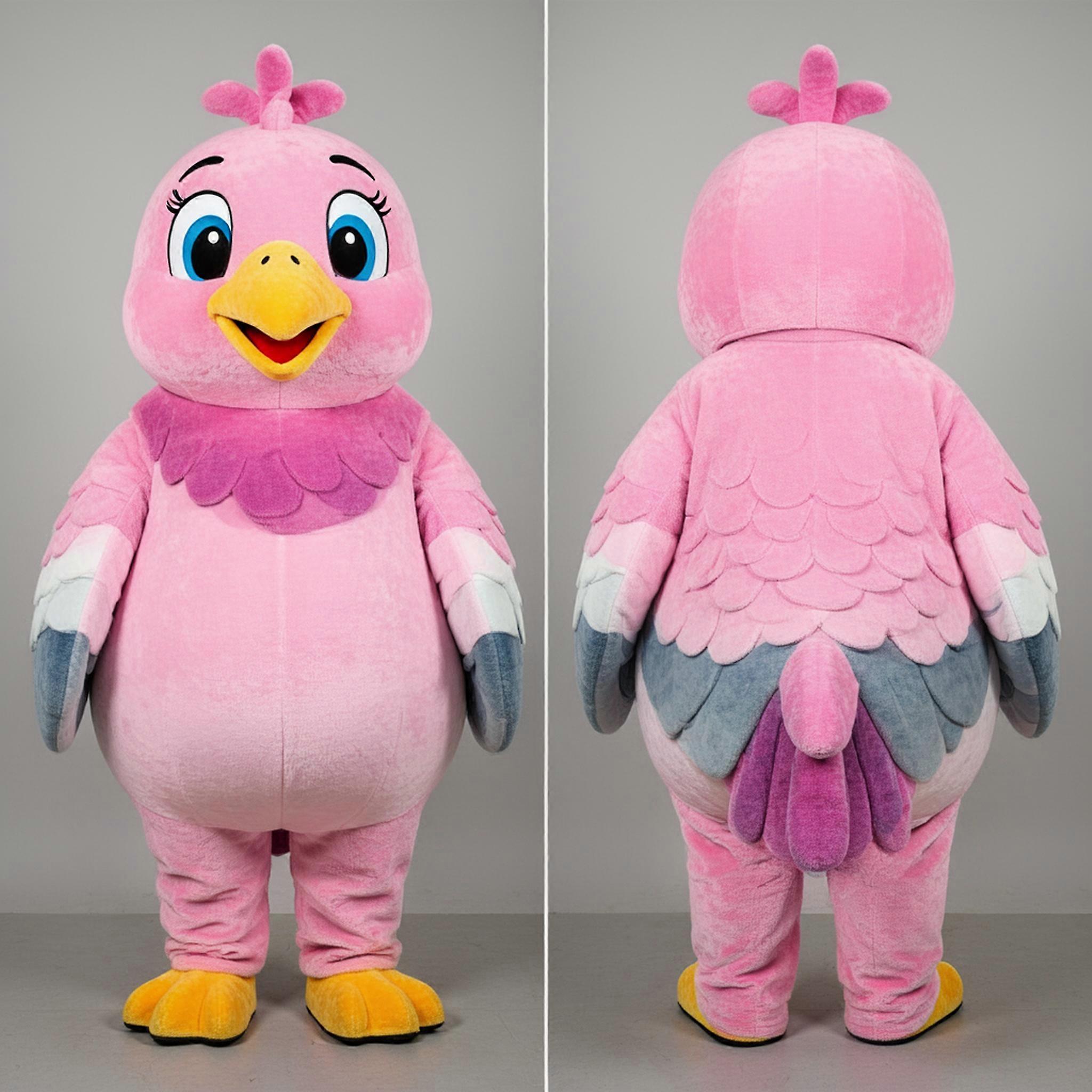 MASTICOT Pink Rounded Passenger Pigeon Mascot