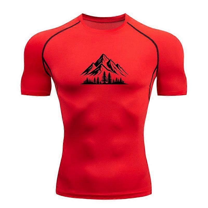Men's Compression Workout T-Shirt, Quick Dry Athletic Mounta