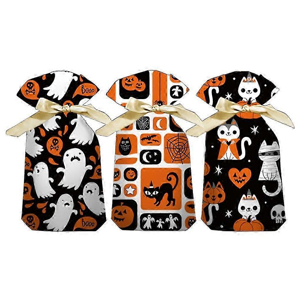 Halloween Candy Bag with Drawstring 50Pack Multifunction Wrapping