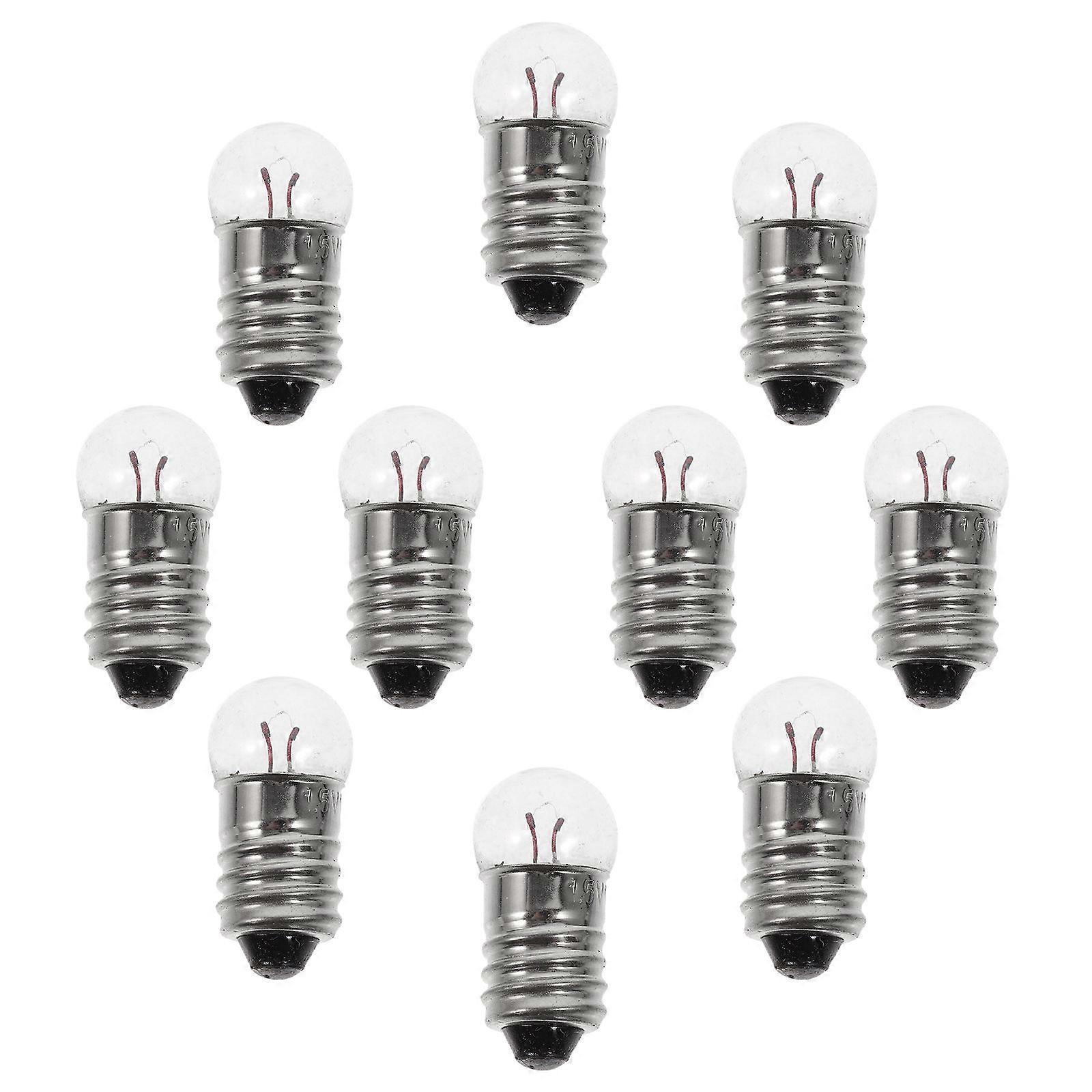 Tiny Light Bulb 1.5V Miniature E10 Base for Circuit Testing 50Pcs